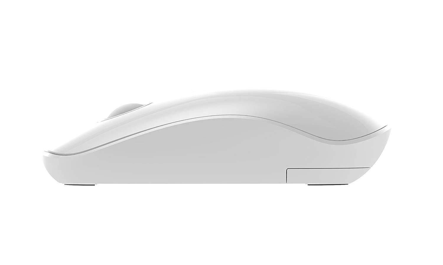 Wireless Mouse, FD V8 2.4G Ultrathin Silent Wireless Mouse with Battery&Nano Receiver 1500 DPI Precise Control for Notebook Computer PC Laptop MacBook and Chromebook (White)