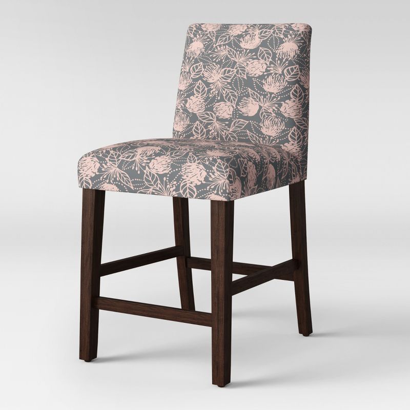 26" Counter Height Barstool Sketch Gray & Pink Floral - Project 62™