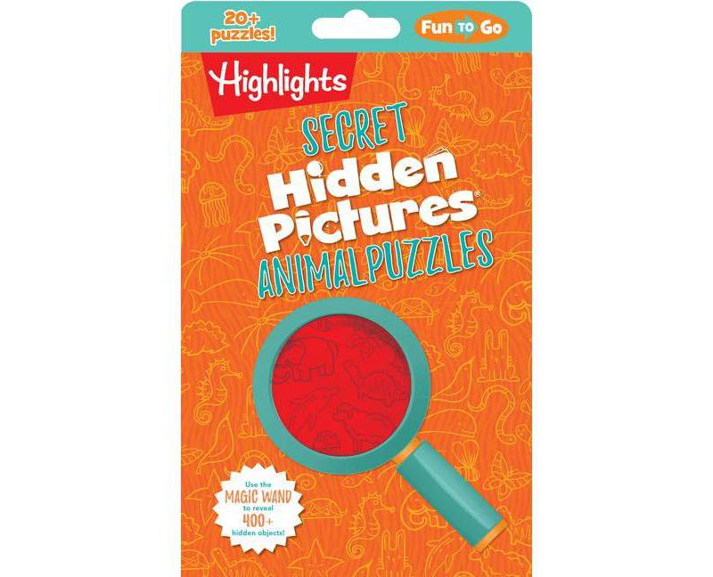 Secret Hidden Pictures(r) Animal Puzzles - (Highlights Fun to Go) (Paperback)