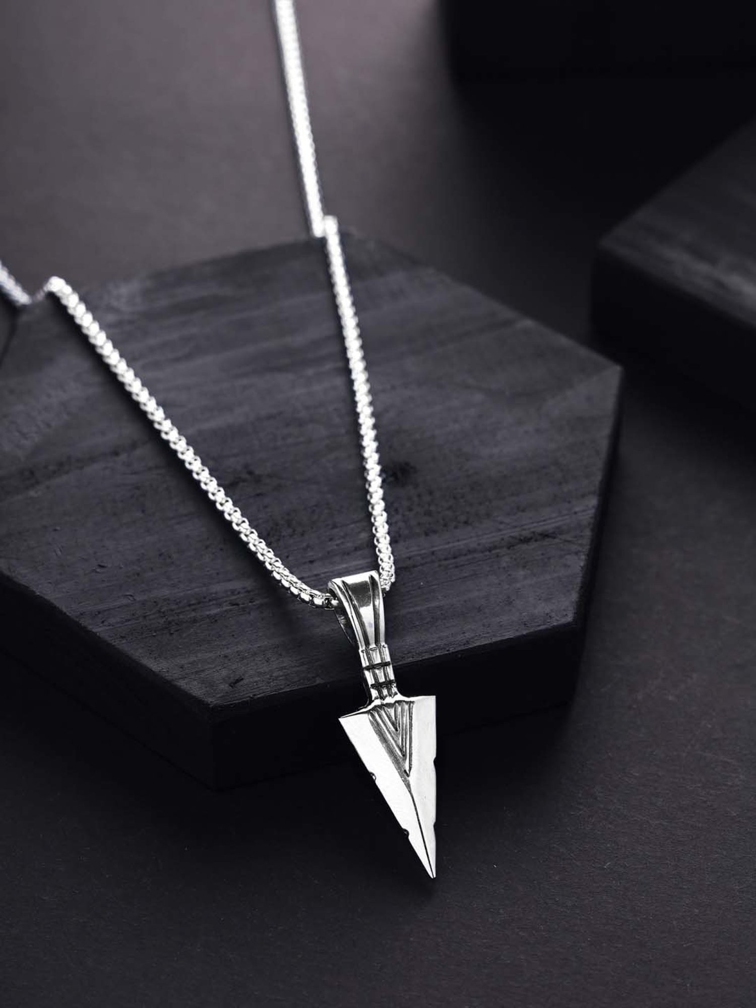 Bold By Priyaasi Men's Arrow Pendant on a Stylish Chain