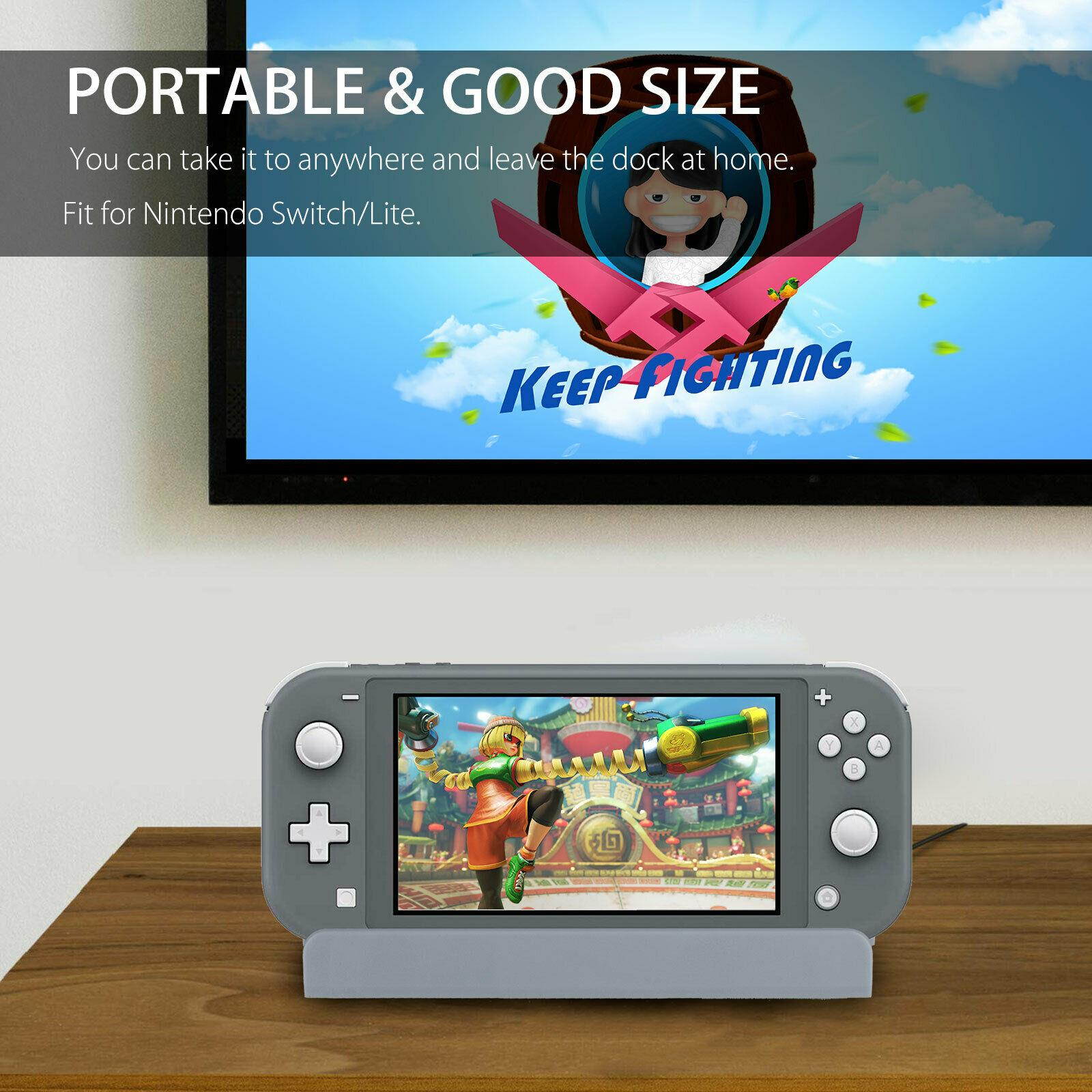 Fast Charger Charging Dock Ston Stand w/Type-C Cable For  Switch Lite