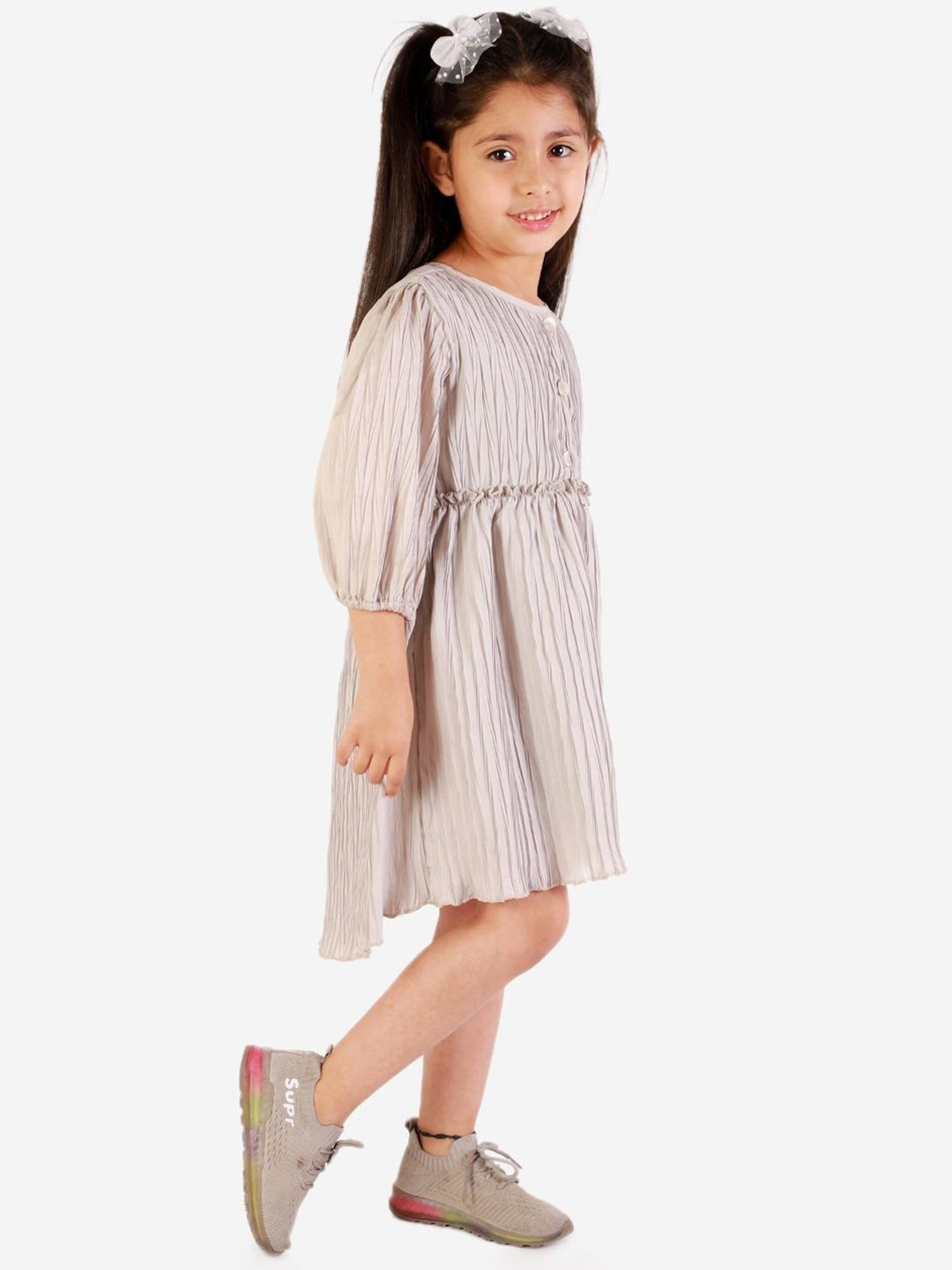 KidsDew Grey Regular Fit Dress