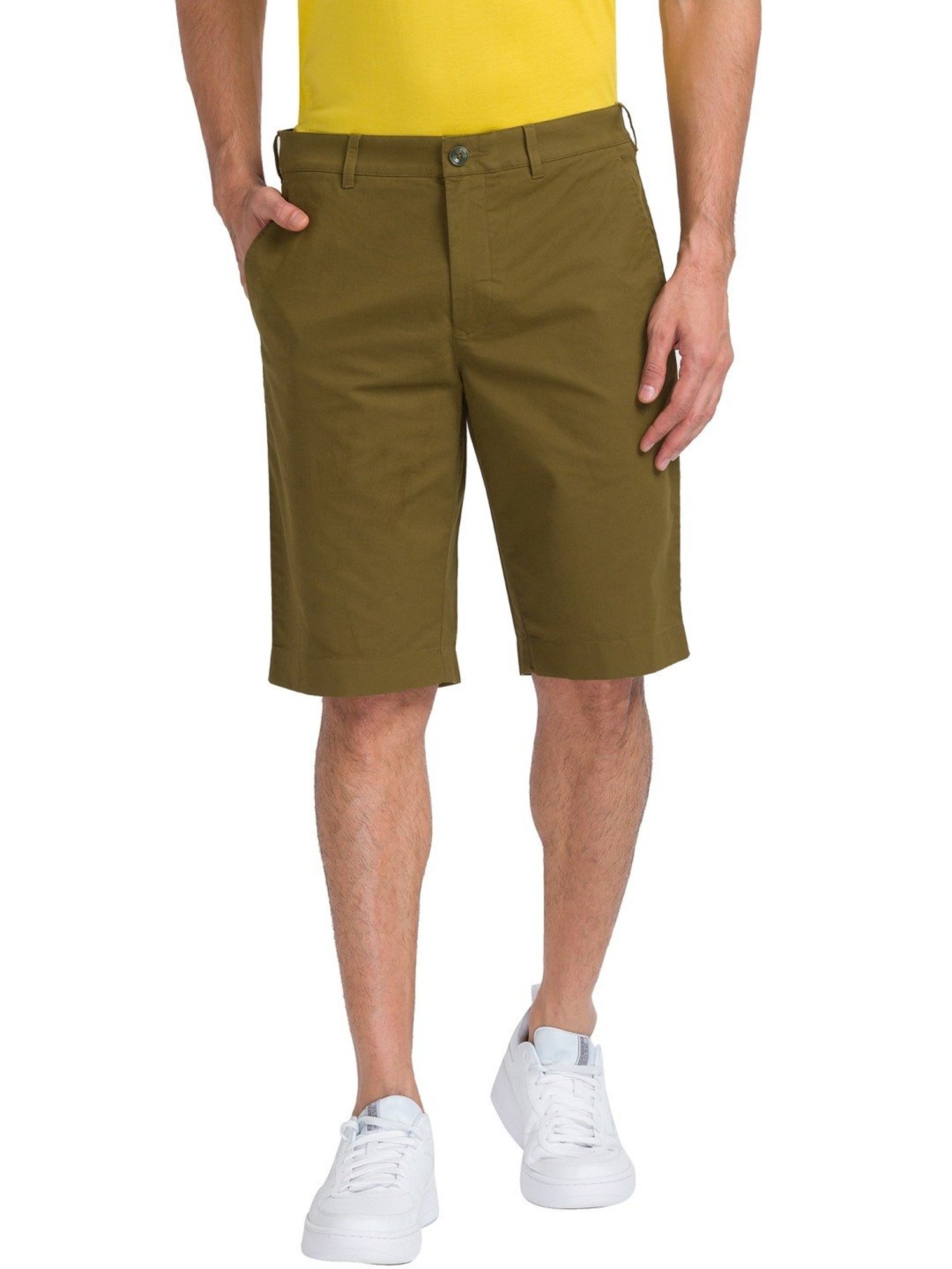 ColorPlus Green Contemporary Fit Shorts
