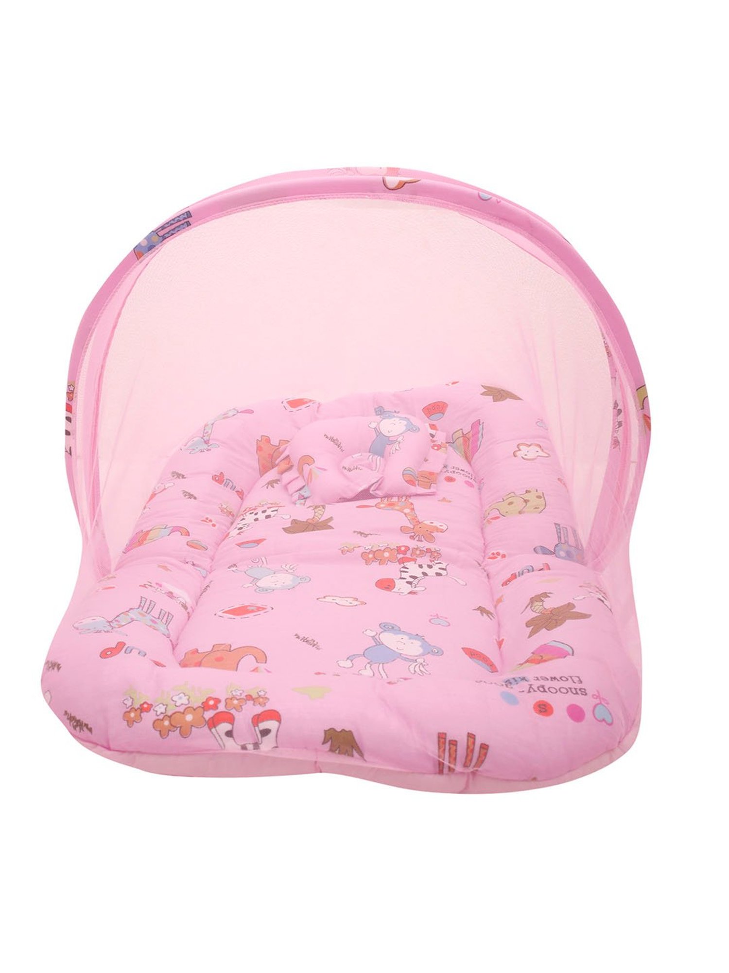 Baby Moo Tent Mattress Set with Neck Pillow Savanna Ooh Na Na Pink