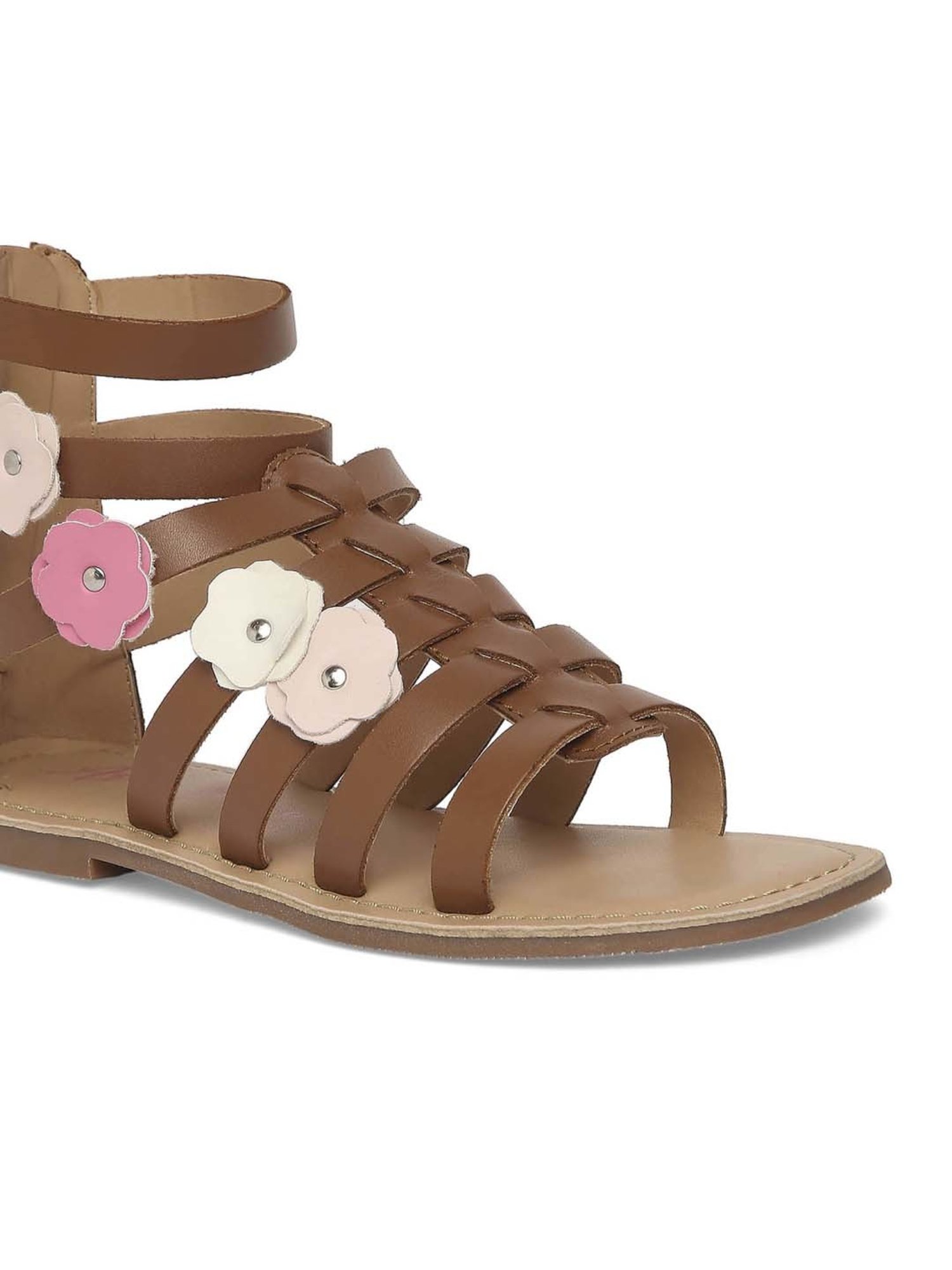 Aria Nica Kids Flower Cognac Casual Sandals