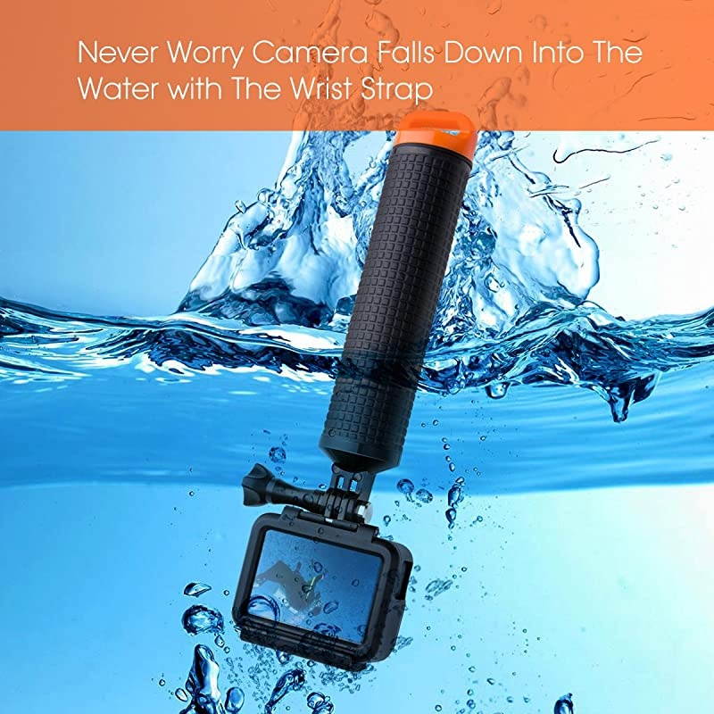 Floating Hand Grip, Pole Mount for Gopro Hero 9 8 7 6 5 Max Session 4 3+, Handle Mount Accessories for AKASO EK7000 V50 Pro Brave 4 Dragon Crosstour Campark DJI OSMO Action Camera