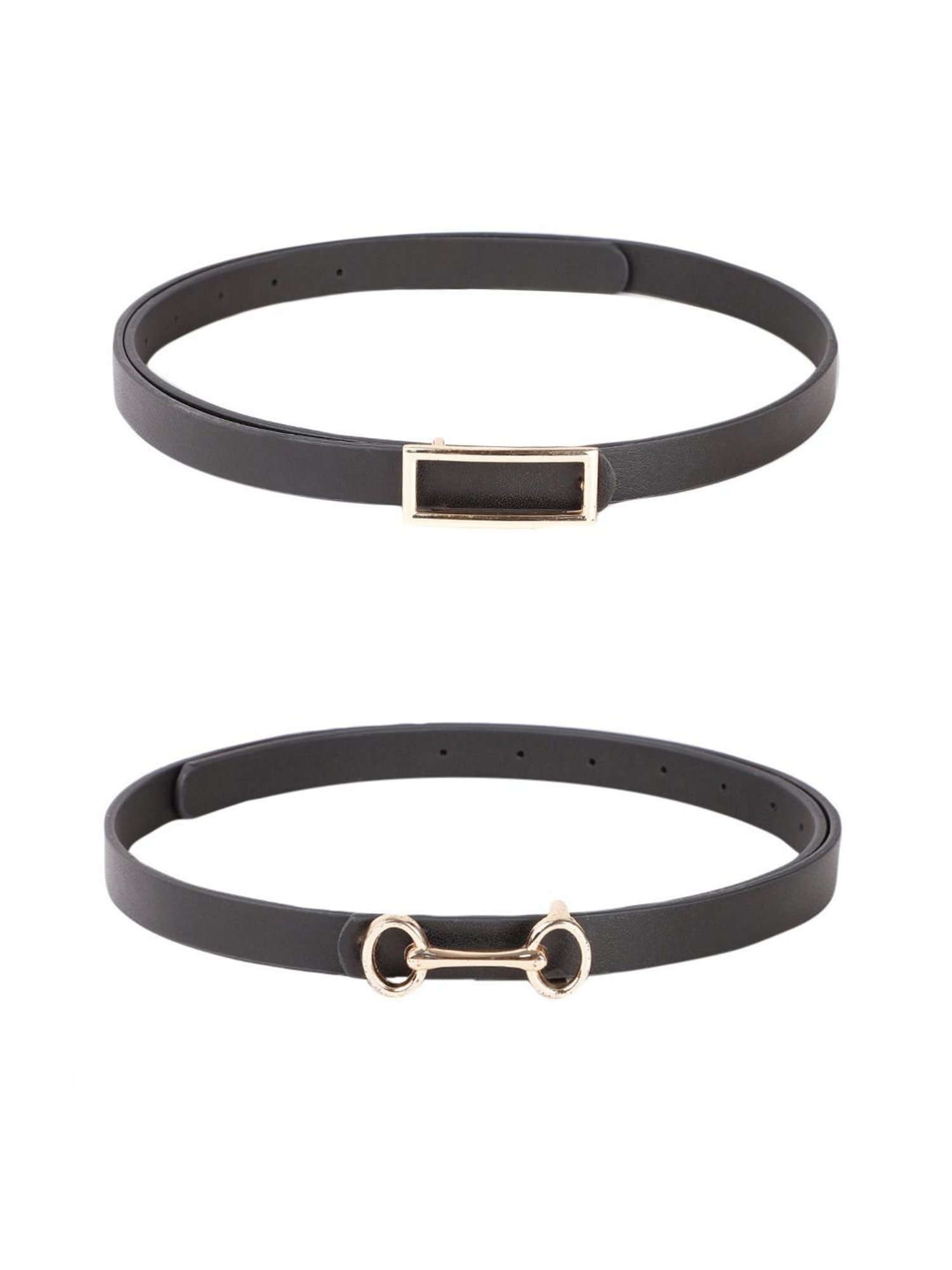 Antony Morato Black Leather Solid Waist Belt