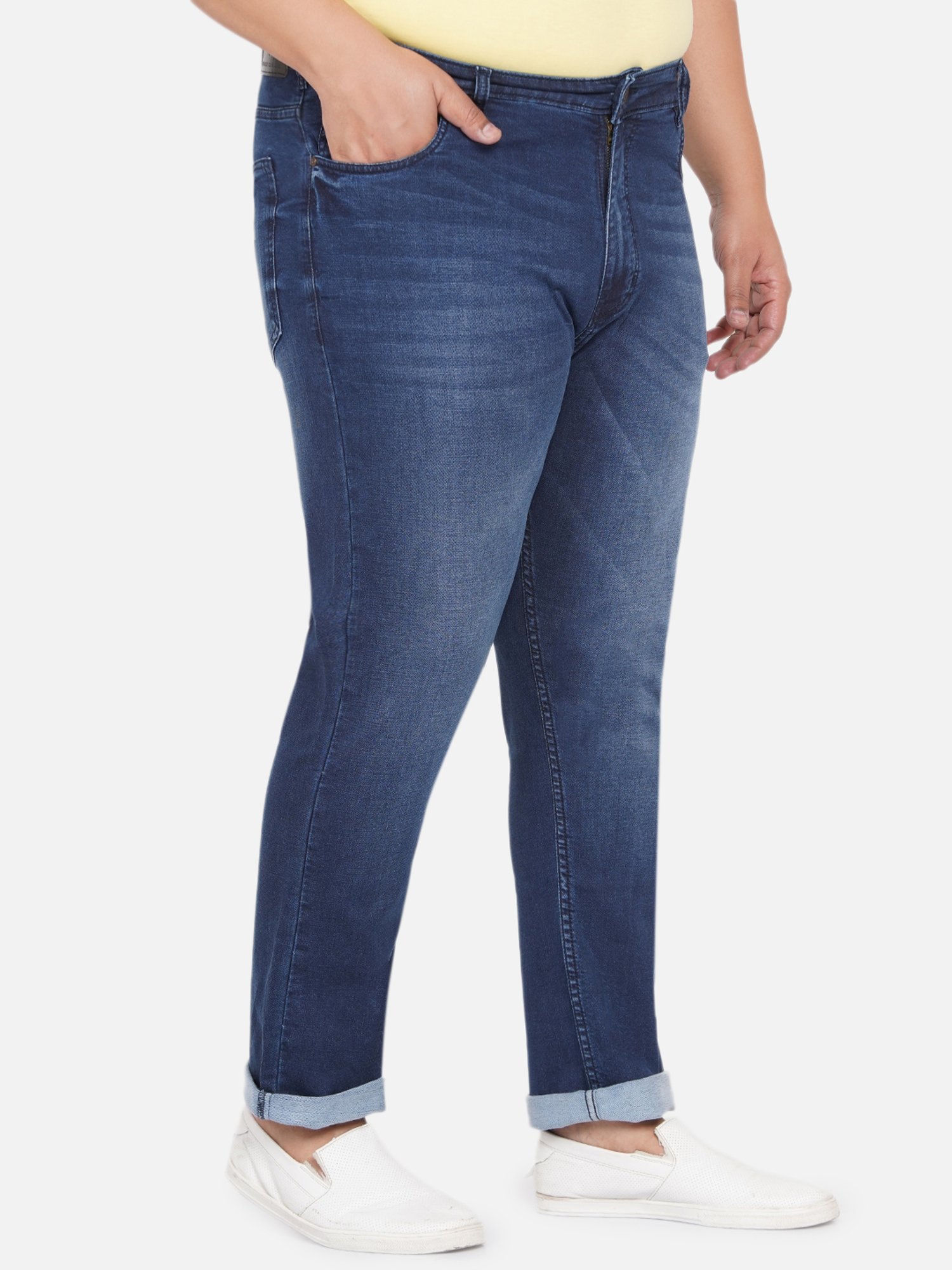 John Pride Blue Regular Fit Plus Size Jeans