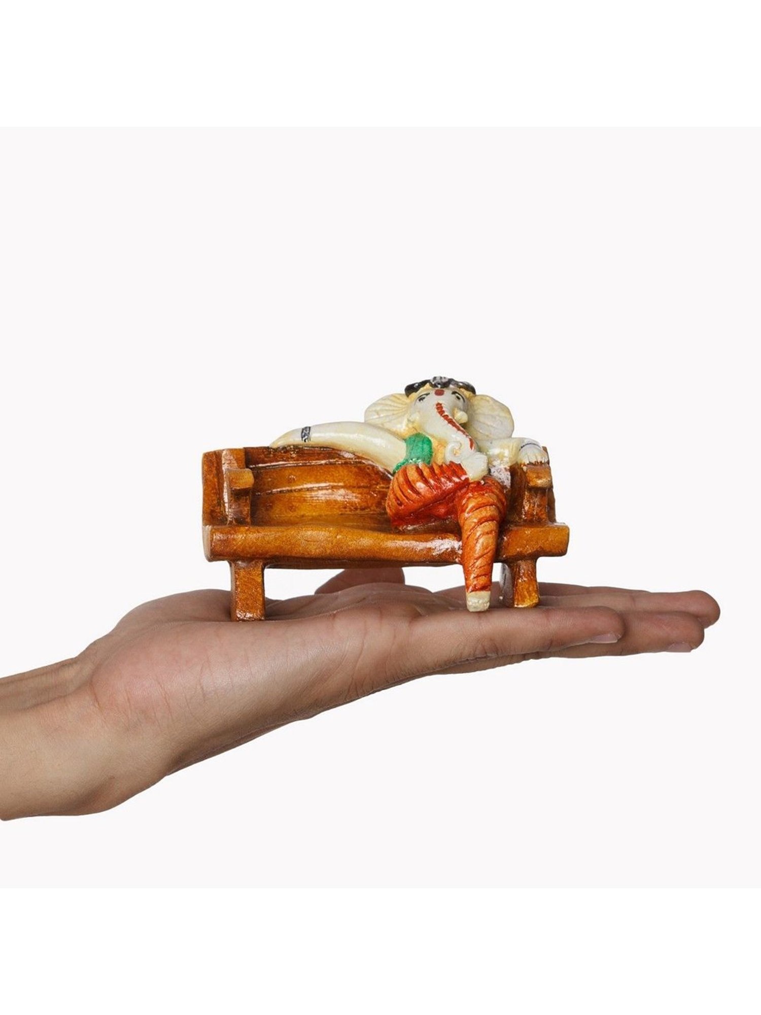 eCraftIndia Polyresin Lord Ganesha in McDonald Style Visiting Card Holder