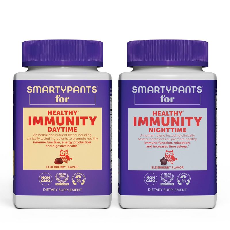 SmartyPants Healthy Adult Daytime & Nighttime Immunity Gummies - Bundle