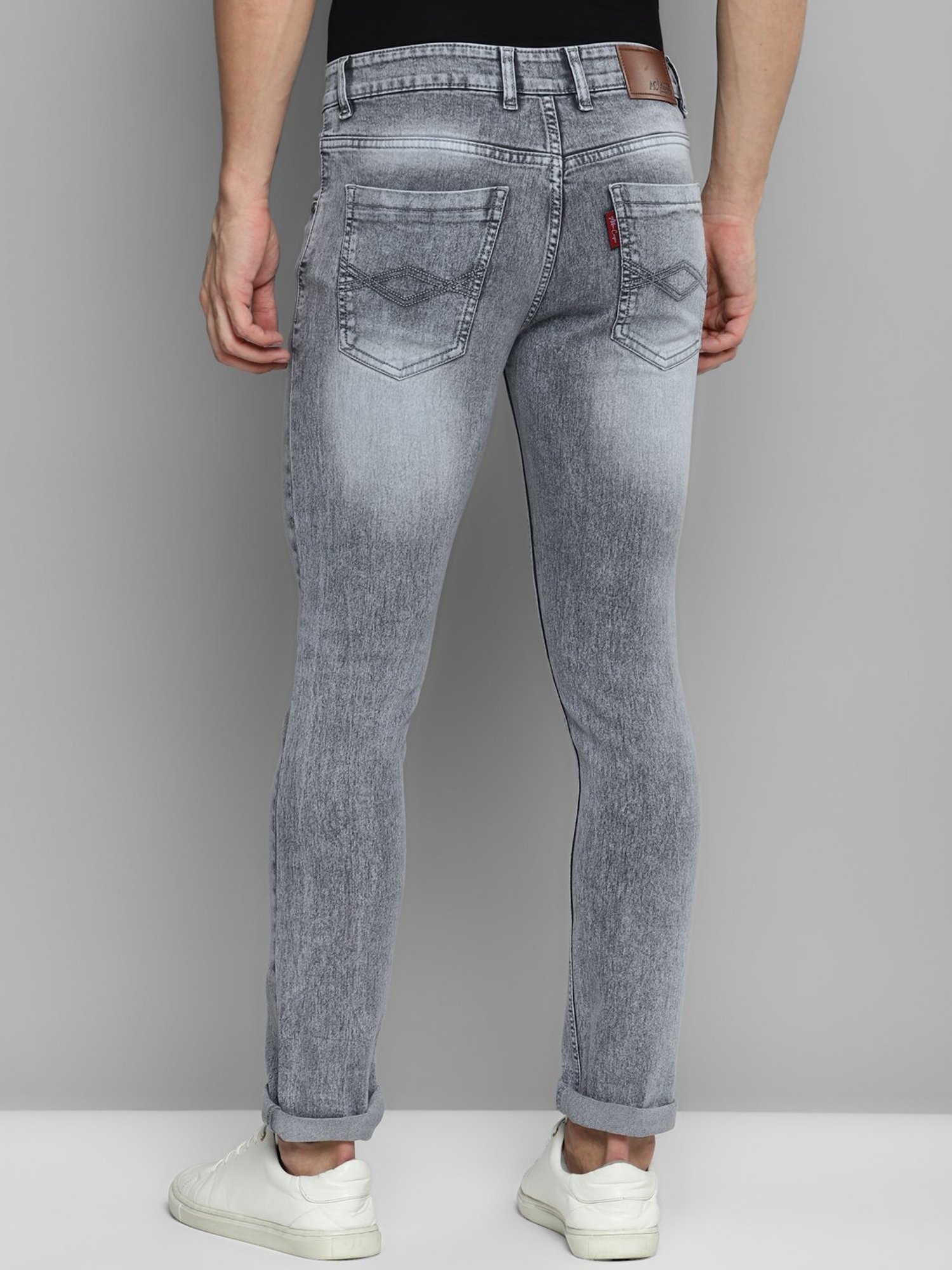Allen cooper Grey Regular Fit Jeans