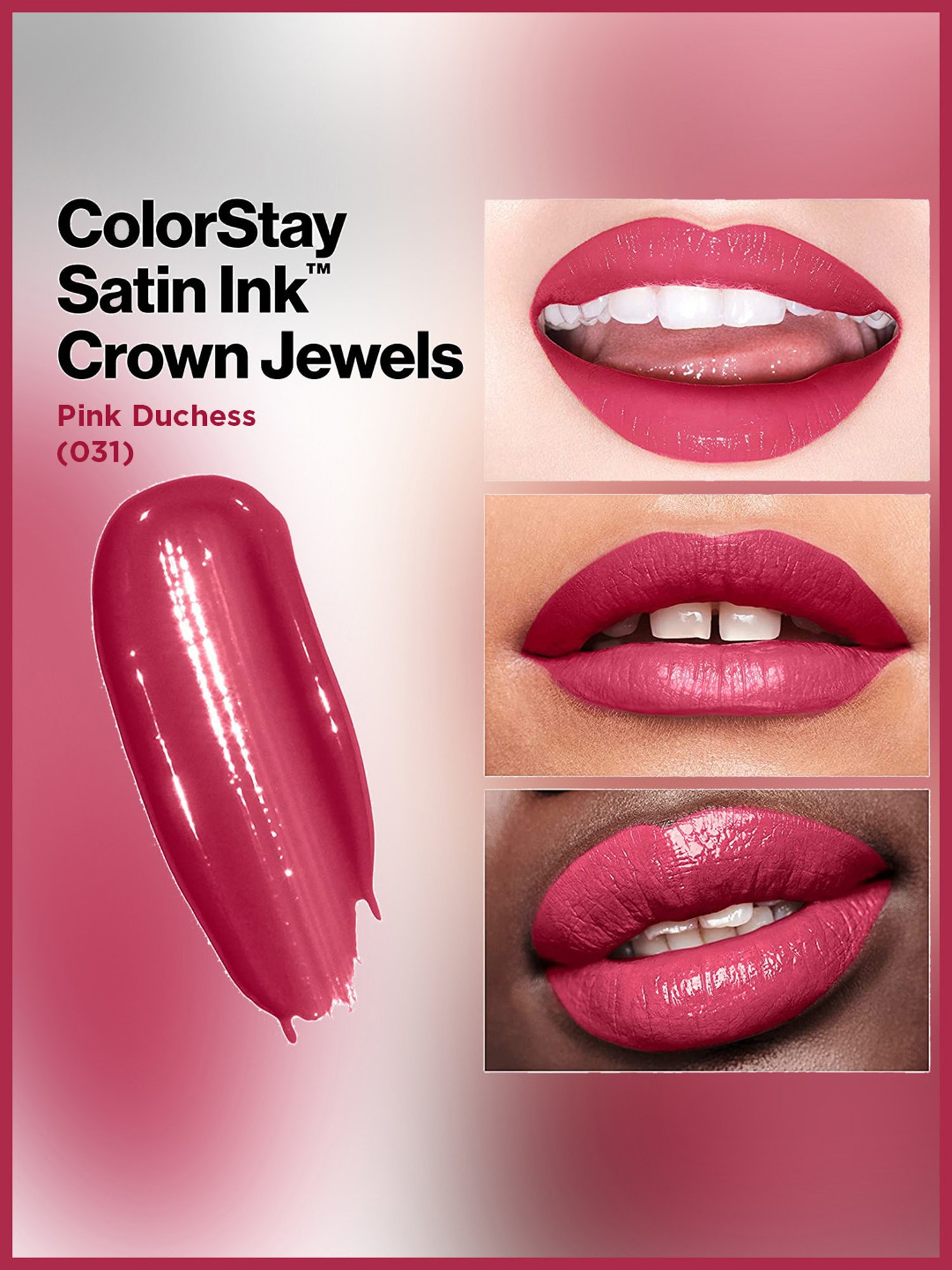 Revlon ColorStay Satin Ink Crown Jewels Liquid Lipstick Pink Duchess - 5 ml
