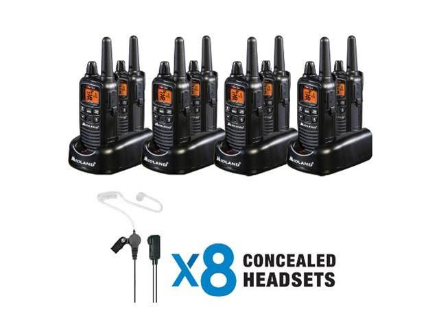 Midland LXT600BBX4 FRS Business Bundle - 36 Radio Channels - FRS - Silent Operation, Hands-free (8-Pack)