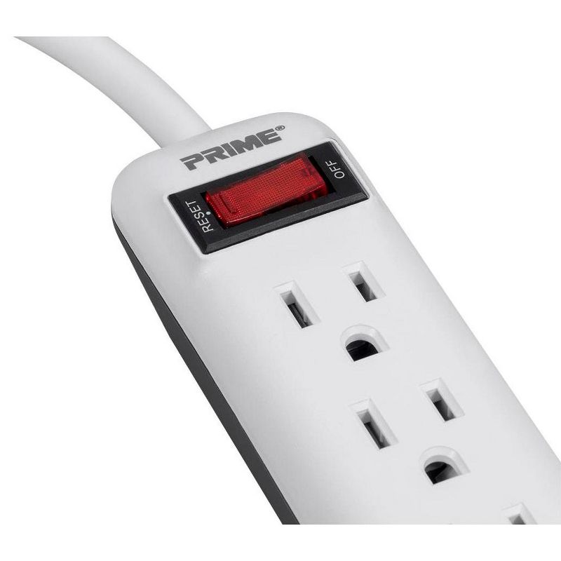 C2G 6-Outlet Surge Suppressor with (3) 1ft Outlet Saver Power Extension Cords - Receptacles: 6 x NEMA 5-15R - 270J