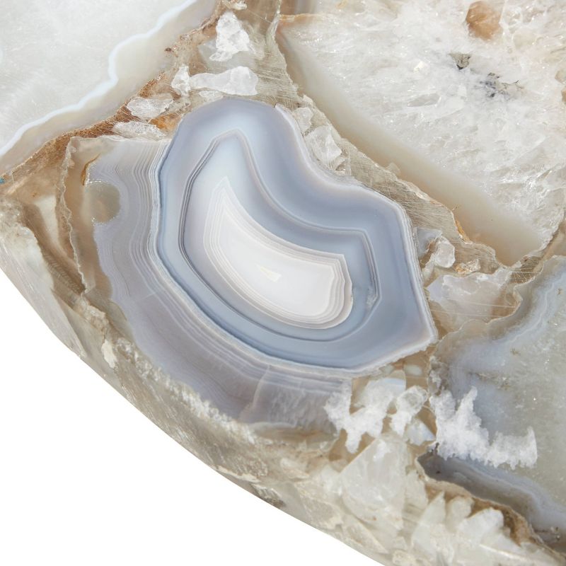 Aluminum Stone Patio Accent Table - Olivia & May