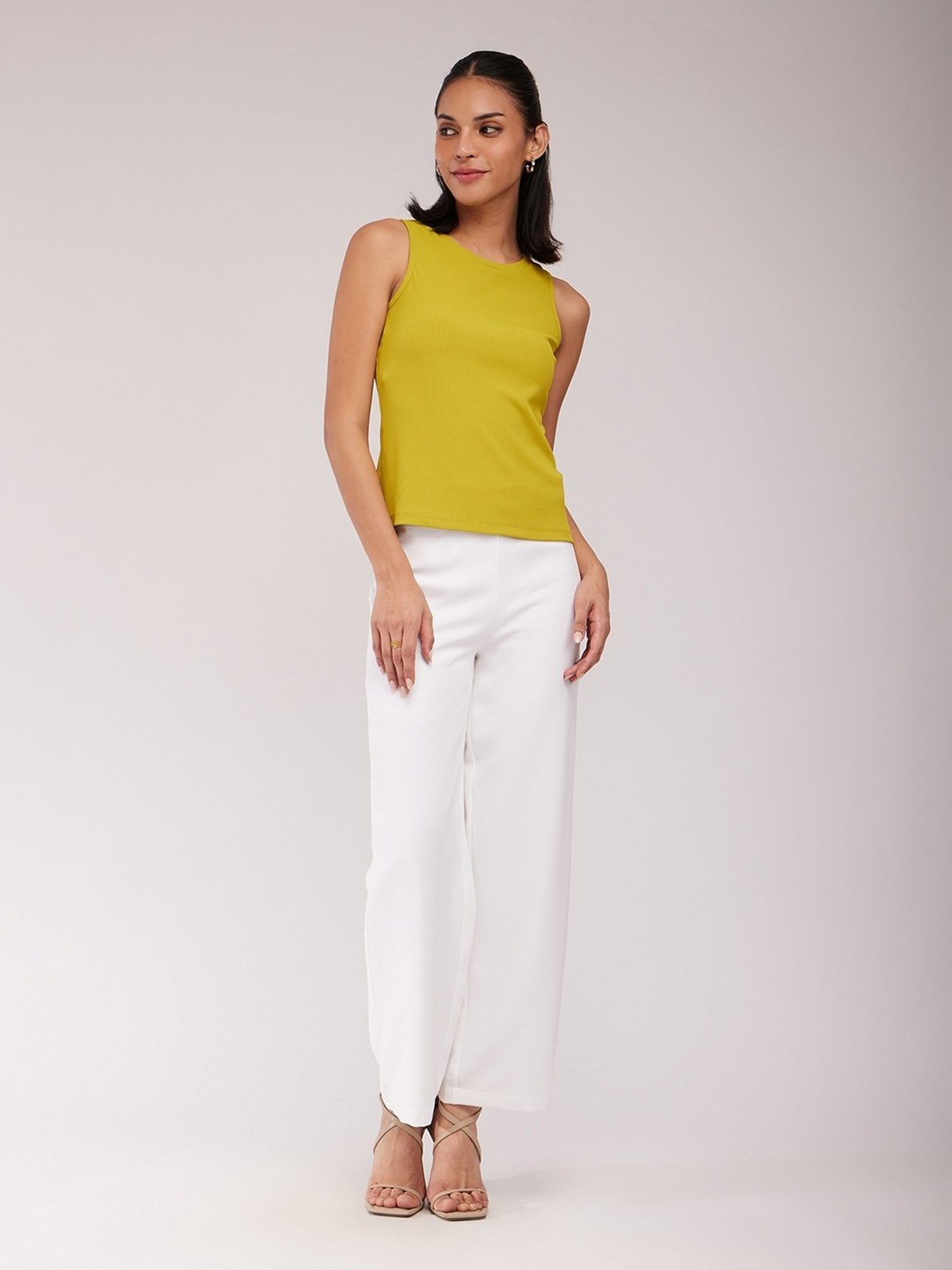 Fablestreet Lime Green Relaxed Fit Top