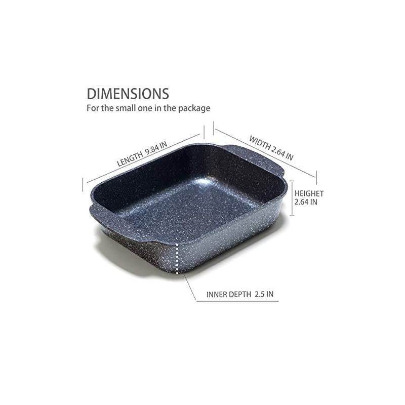 Lasagna Pan Kit Roasting Pan Set Bread Pan Kit, Casseroles Pans, Roaster Pan Kit Nonstick Bakeware Set, Non-stick Bread Baking Pans, 3 Pcs