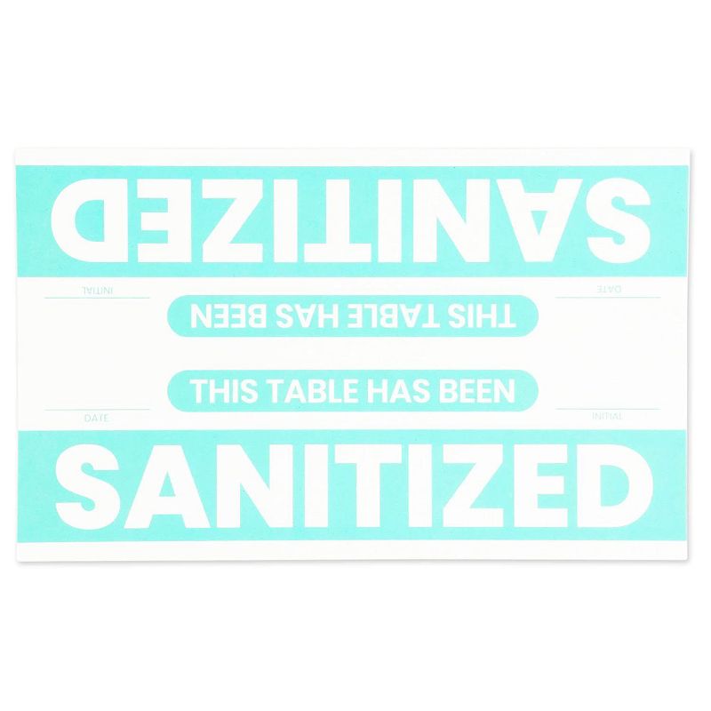 Stockroom Plus 120 Pack Restaurant Table Top Tent Signs, This Table Has Been Sanitized (8.4 x 2.5 In)