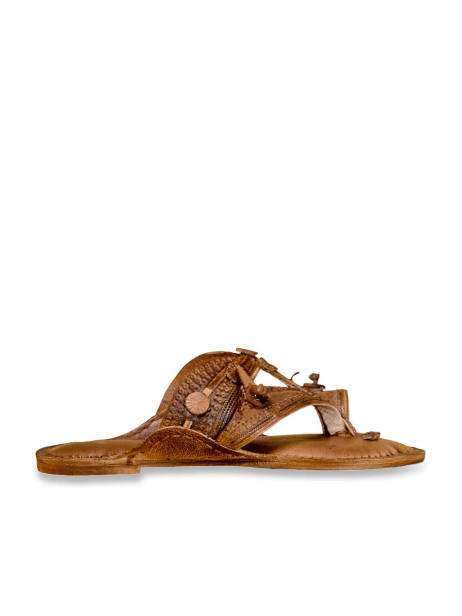Kalapuri Women's Brown Kolhapuri Sandals