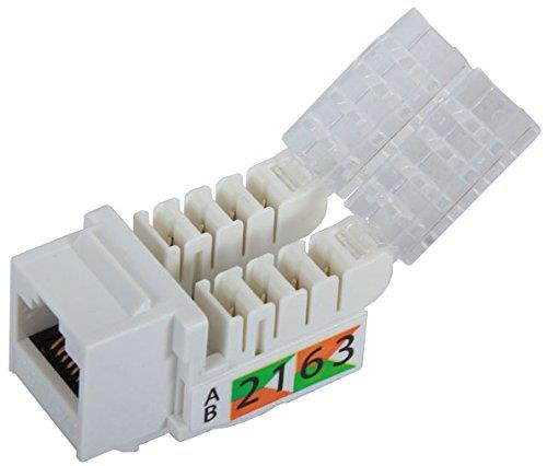 Cat5/Cat5e Tool Less Keystone Jack, Toolless, 8P8C, RJ45, White