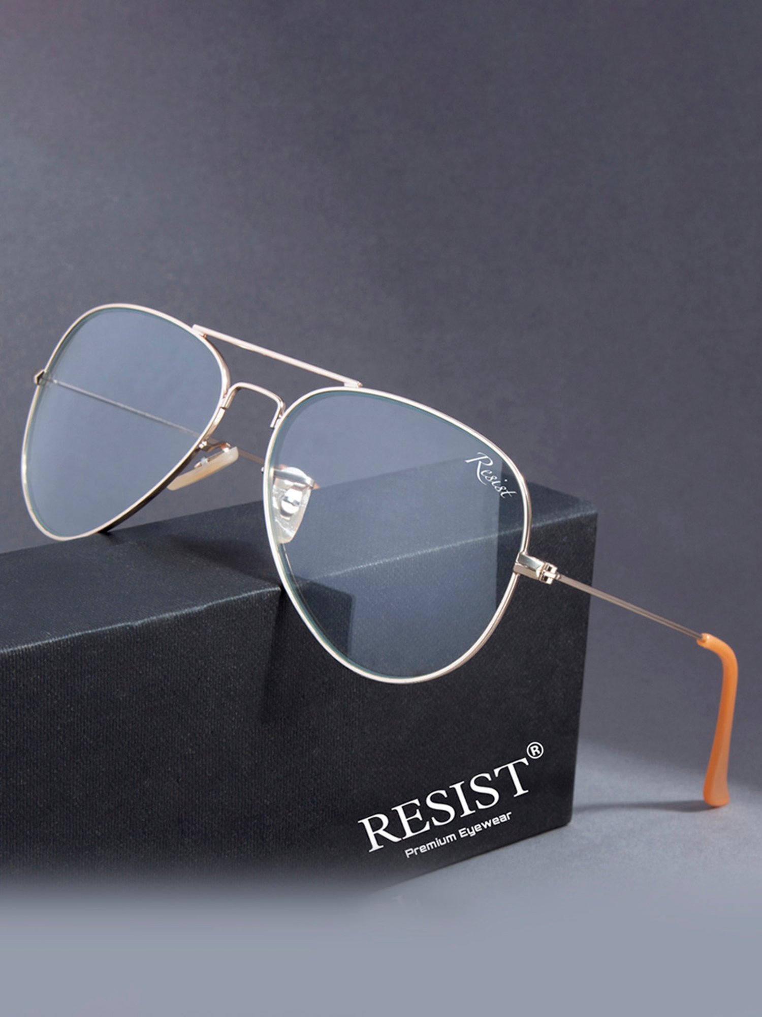 Resist Eyewear Clear Aviator UV Protection Unisex Sunglasses