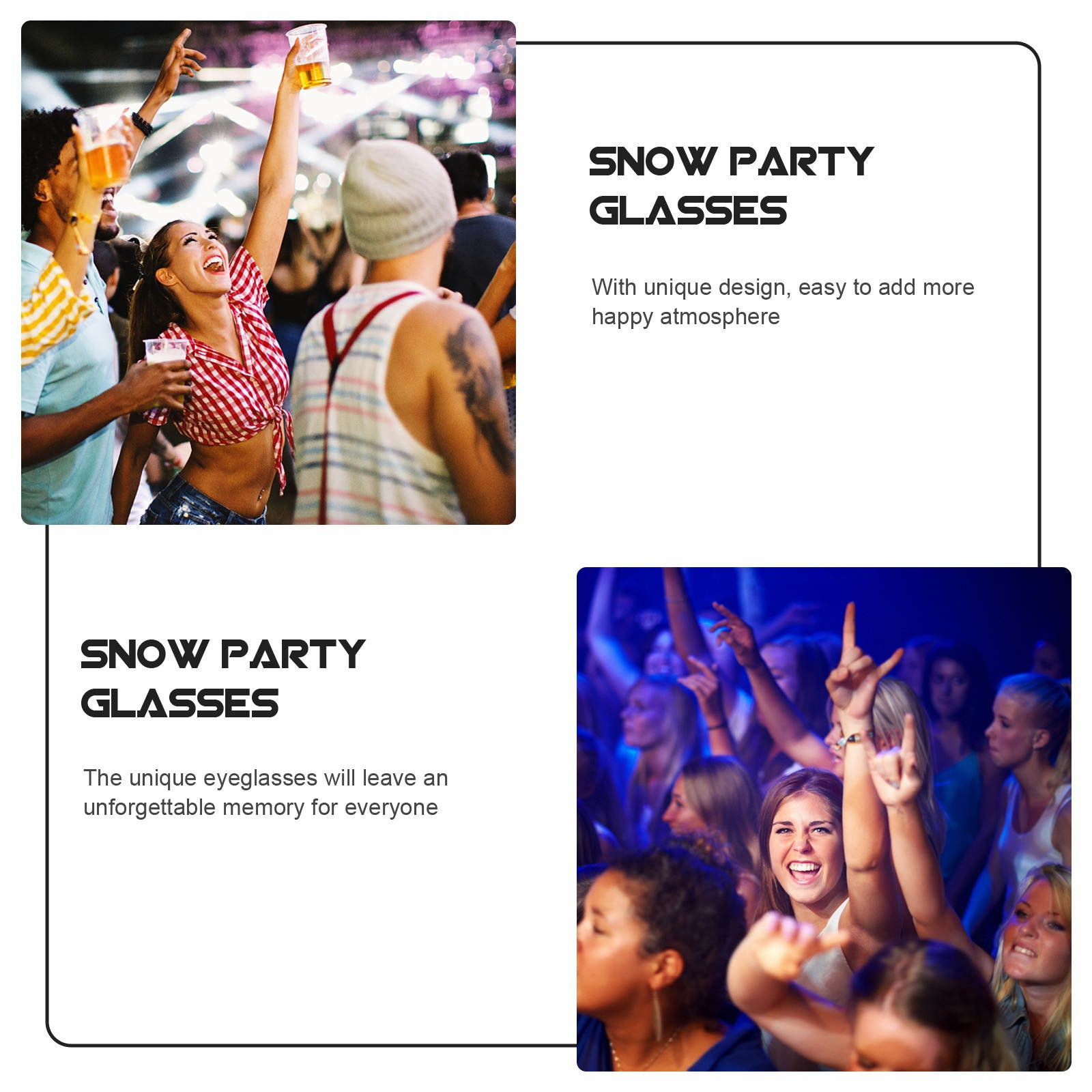 1pc Exquisite Decoration Eyeglasses Funny Glasses Festive Glasses for Decor