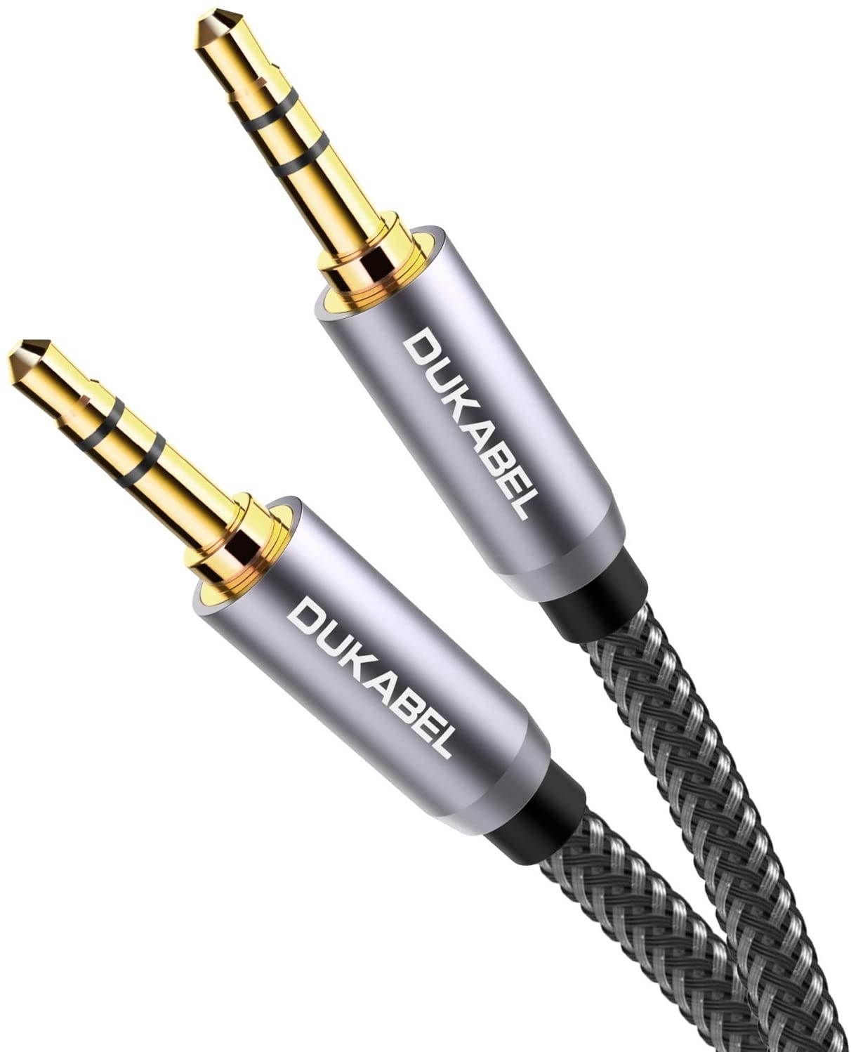 DuKabel Top Series 3.5mm AUX Cable Lossless Audio Gold-Plated Auxiliary Audio Cable Nylon Braided Male to Male Stereo Audio AUX Cord Car Headphones Phones Speakers Home Stereos (4 Feet (1.2 Meters))