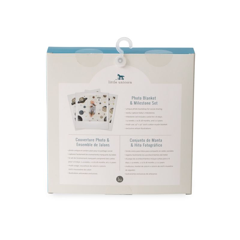 Little Unicorn Photo Blanket & Mileston Card Set - Planetary