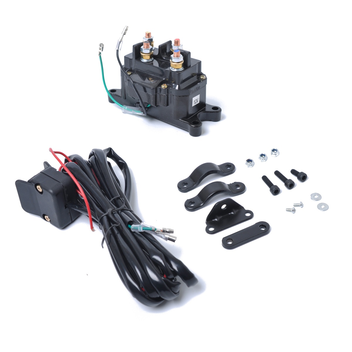 12V 250A Contactor Relay Winch Contactor Electric Winch Solenoid Relay Replacement Switch For ATV UTV Truck Boat