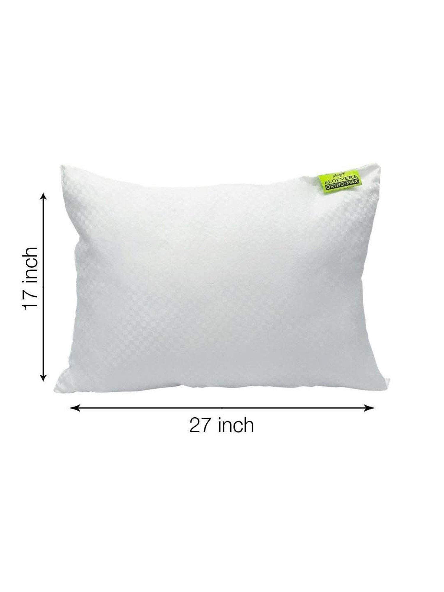 Bianca Aloevera Ortho-max White Sleeping Pillow With Silky Smooth Micro Fabric Shell - Set of 4