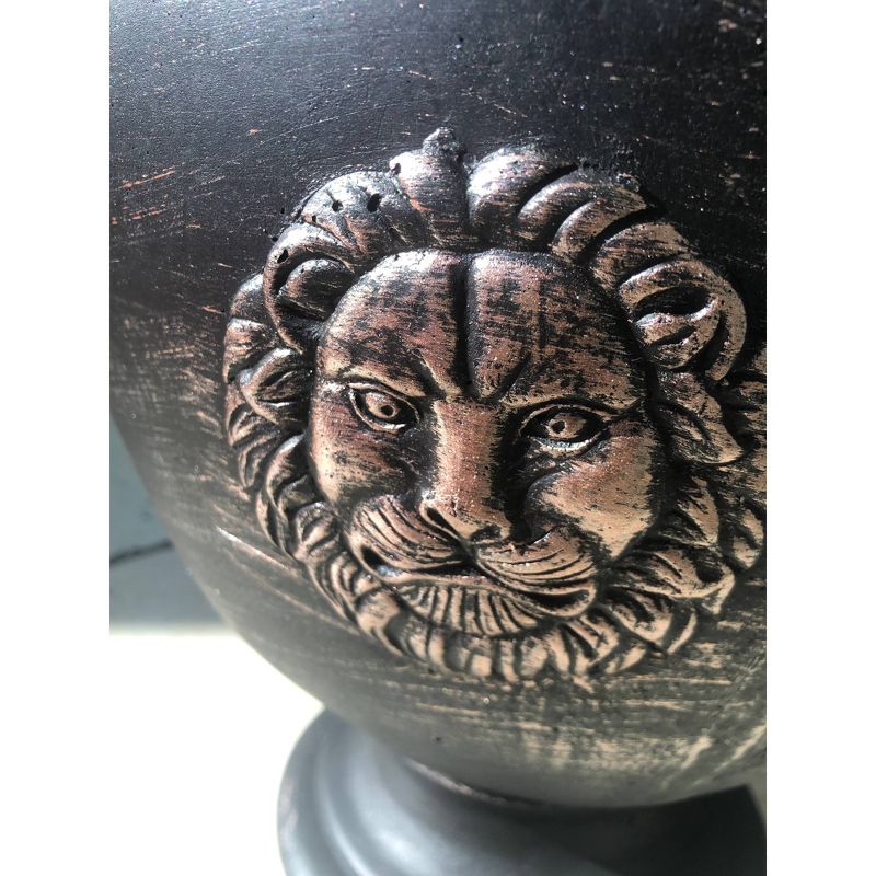 14" Kante Lightweight Concrete Outdoor Lion Footed Urn Planter Brown - Rosemead Home & Garden, Inc.