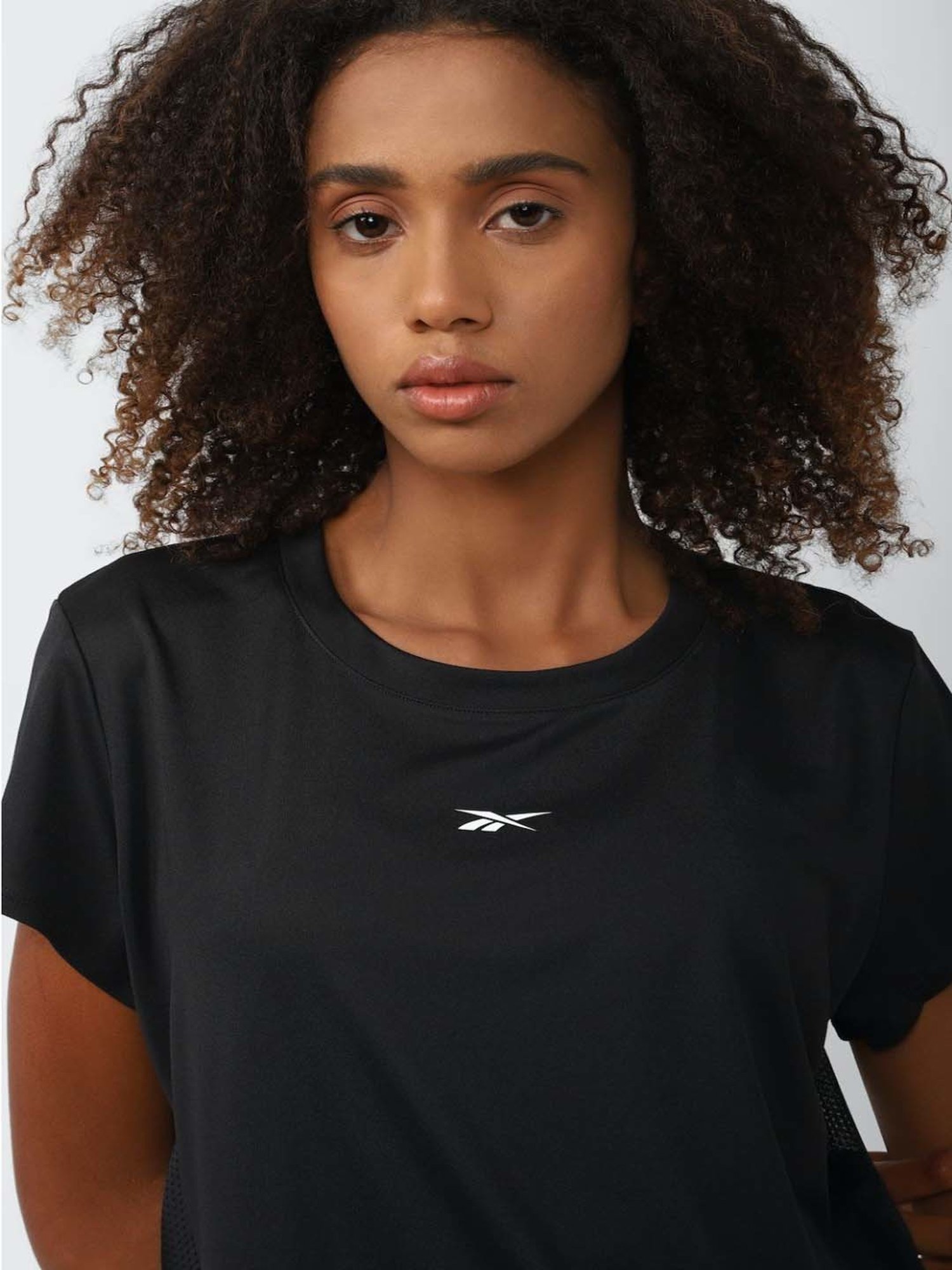 Reebok Black Slim Fit Sports T-Shirt