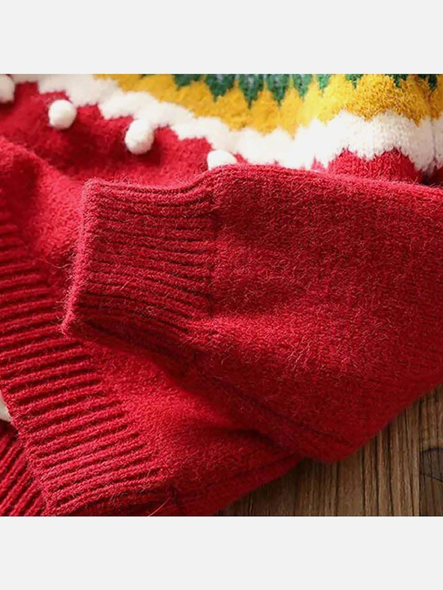 Little Surprise Box Kids Maroon Embroidered Full Sleeves Sweater