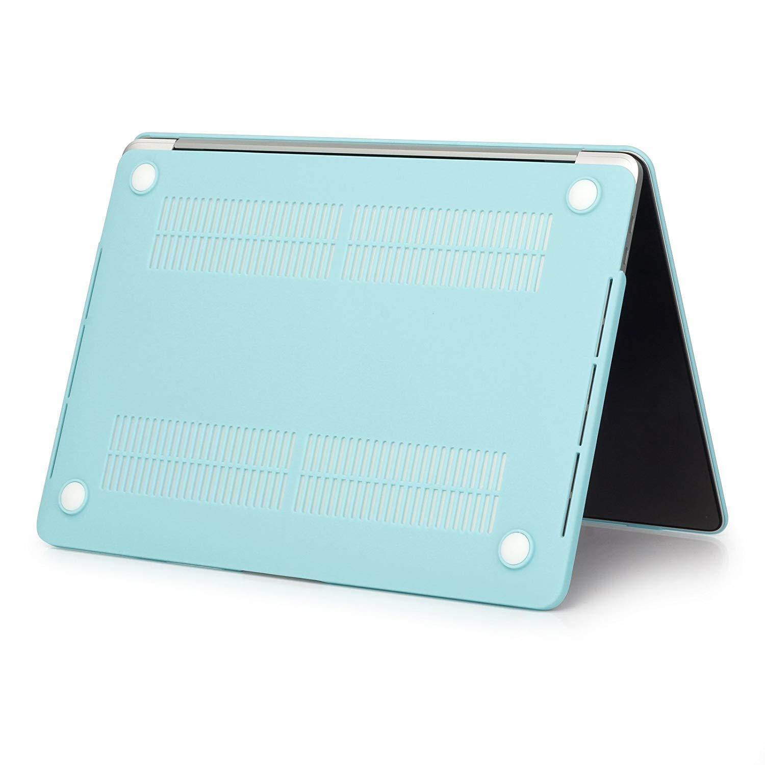 MacBook Pro 13"(2016 & 2017 Version) Hardshell Case & Felt Sleeve[5 in 1 Bundle] with Screen Protector,Keyboard Cover & Dust Plug for MacBook Pro 13" with/without Touch Bar A1706/A1708 - Turquoise