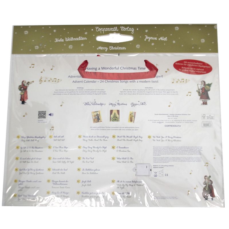 Christmas 15.0" Music In The Street Advent Calendar Germany Musical  -  Advent Calendar