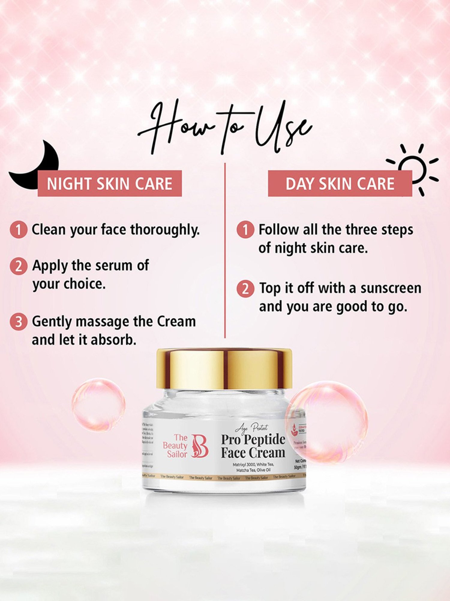 The Beauty Sailor Pro Peptide Face Cream - 50 gm