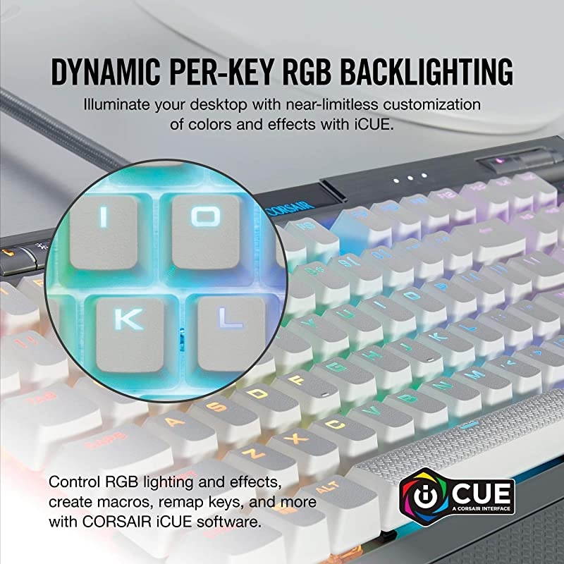 K70 RGB MK.2 SE Mechanical RAPIDFIRE Gaming Keyboard - USB Passthrough & Media Controls - PBT Double-Shot Keycaps - Cherry MX Speed - RGB LED Backlit,CH-9109114-NA