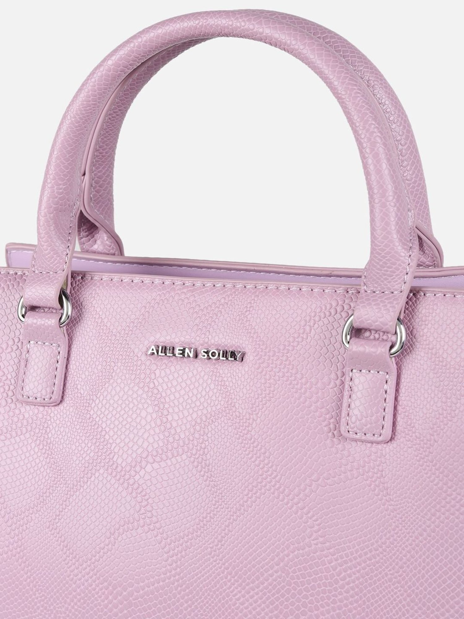 Allen Solly Purple Textured Medium Handbag