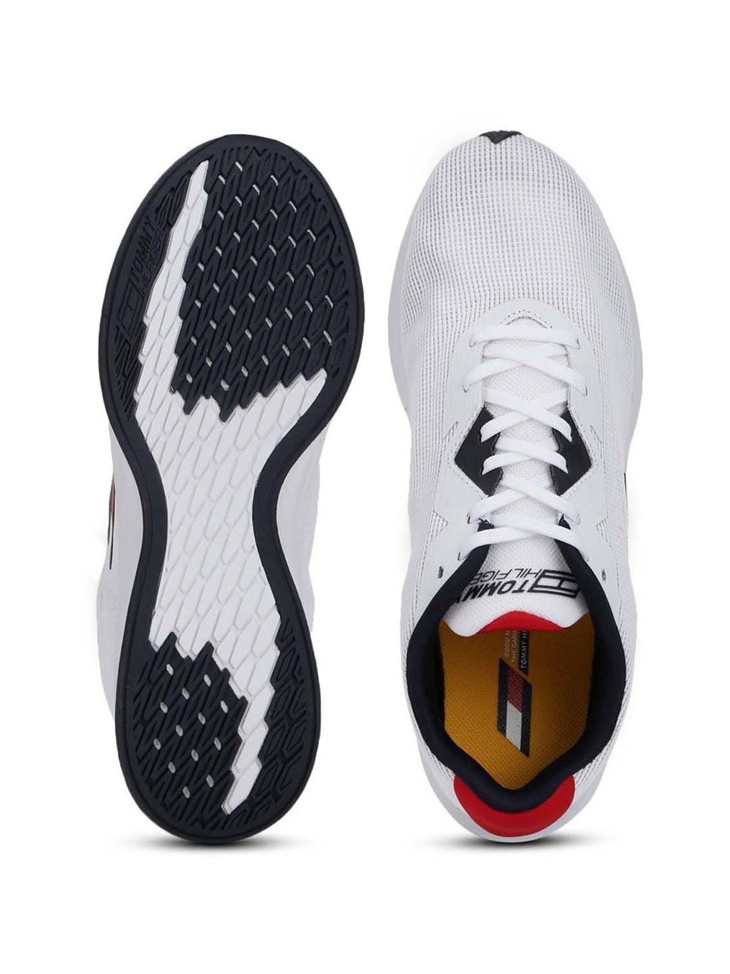 Tommy Hilfiger Men's Sleek 6 Speed White Sneakers