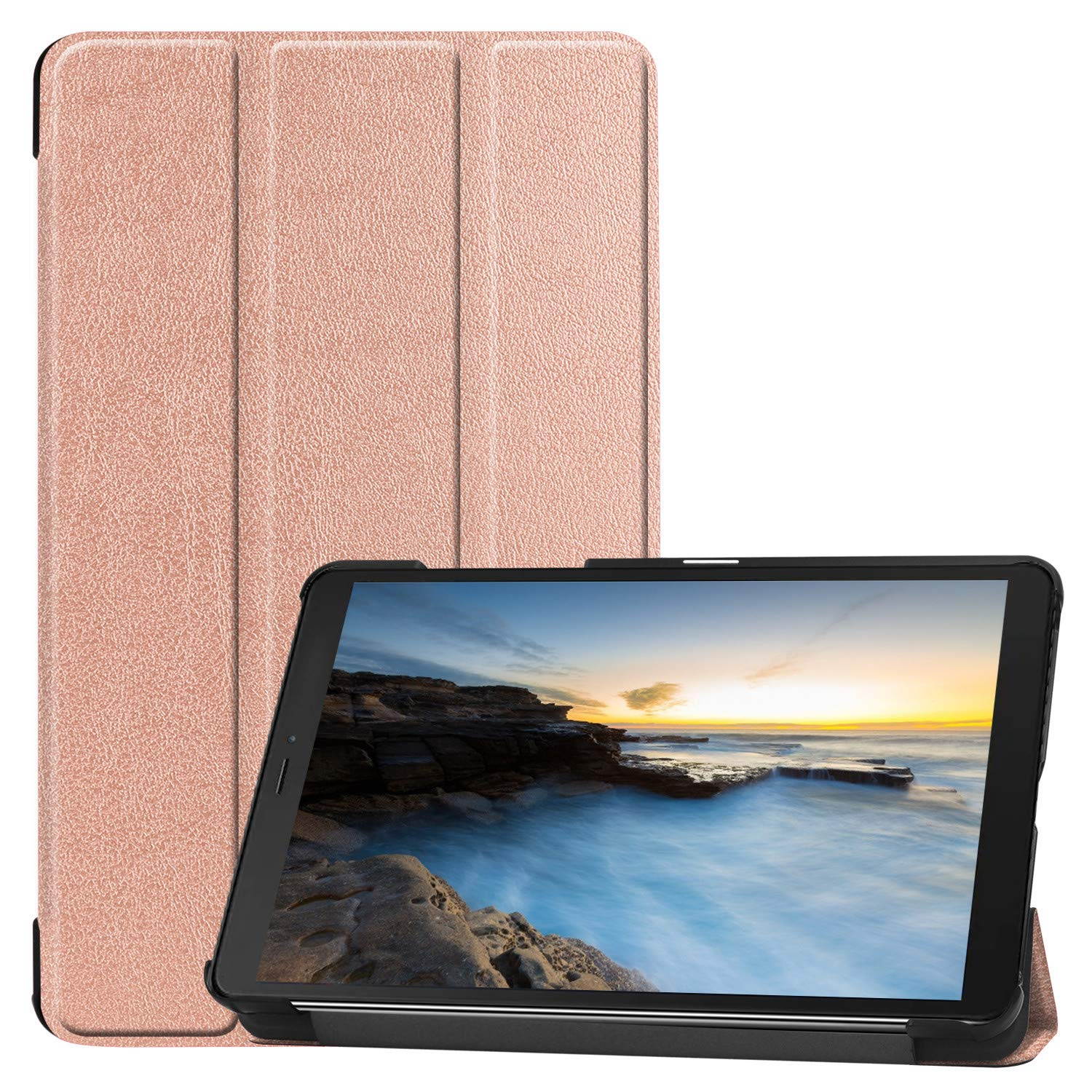 Compatible with Samsung Galaxy Tab A 8.0 2019 Case SM-T290 / T295 / T297 Shockproof Folio Stand Cover PU Leather Holster Tablet Protective Case with Kickstand