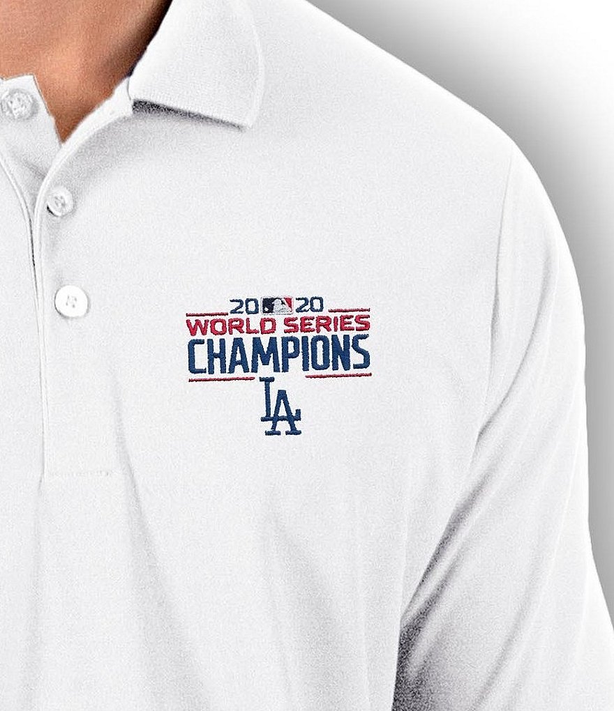 Antigua Los Angeles Dodgers 2020 MLB World Series Champions Legacy Pique Short-Sleeve Polo Shirt