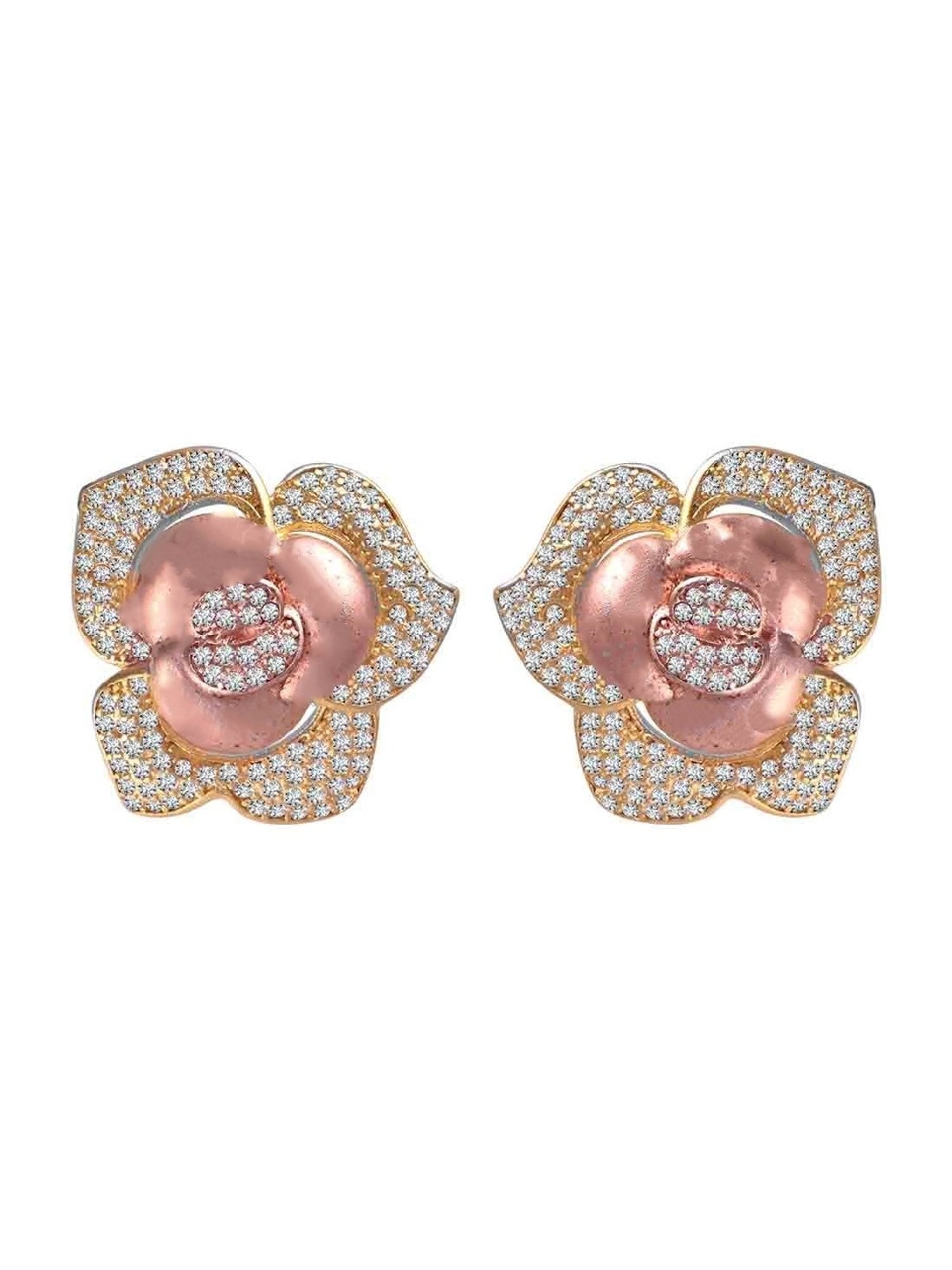 Rihi by P.C. Chandra Jewellers Rosy Pendant And Earring Set For Women And Girls (Without Chain)