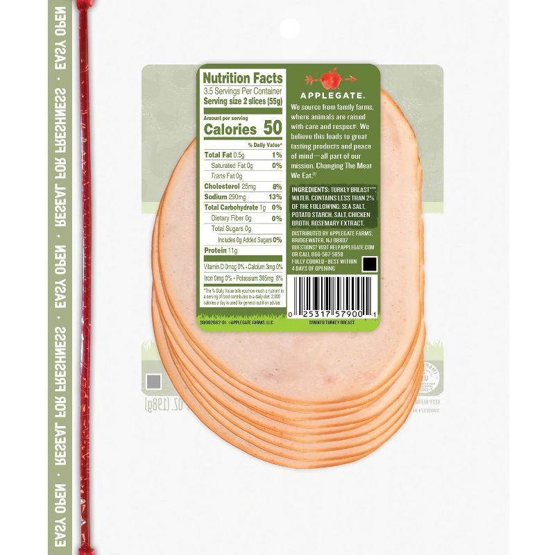 Applegate Natural Smoked Turkey Breast - 7oz