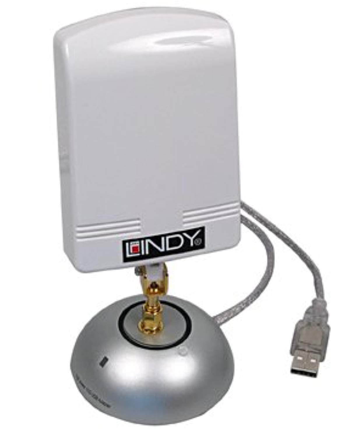 lindy 802.11g, 54mbps wireless lan usb 2.0 adapter with built-in antenna (52113)