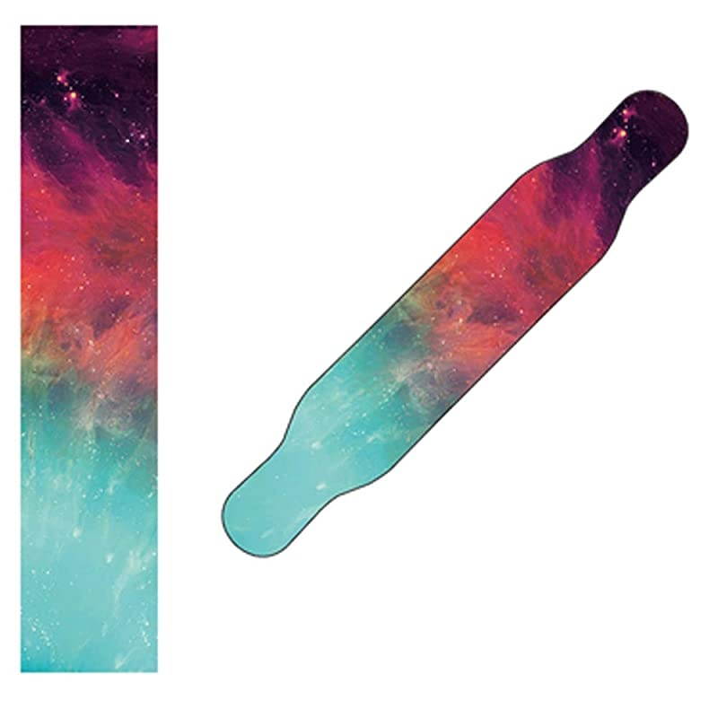 Sport Outdoor Electric Skateboard Longboard Dancing Board Double Rocker Board Waterproof Diamond Griptape Sheet Sticker Deck Sandpaper (Color Drawing)