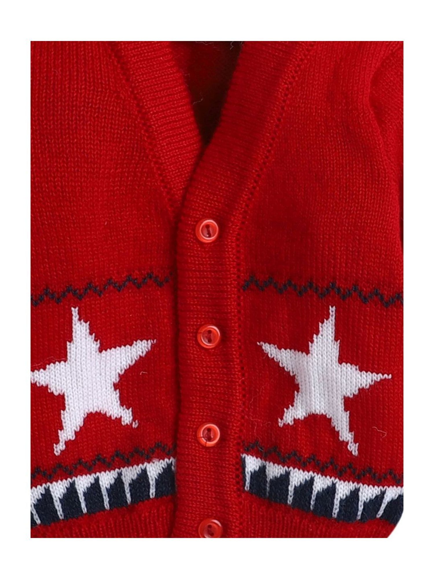 Pantaloons Baby Brown Cotton Printed Full Sleeves Sweater