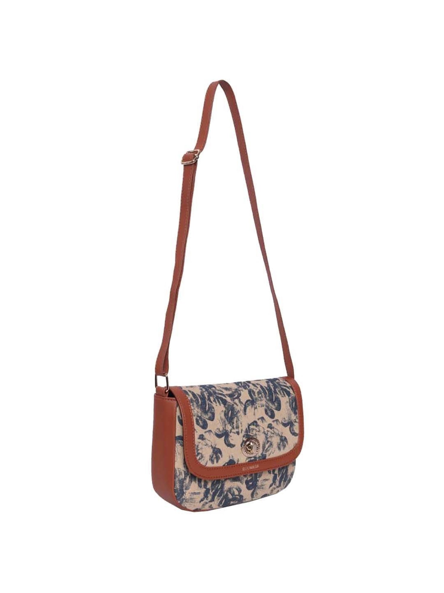BELWABA Beige Printed Small Sling Handbag