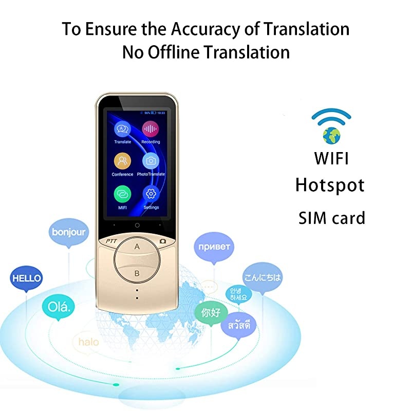 Multiple Languages Translator Portable Smart Two-Way Real Time Multi-Language Voice Translator for Learning Travel Meeting