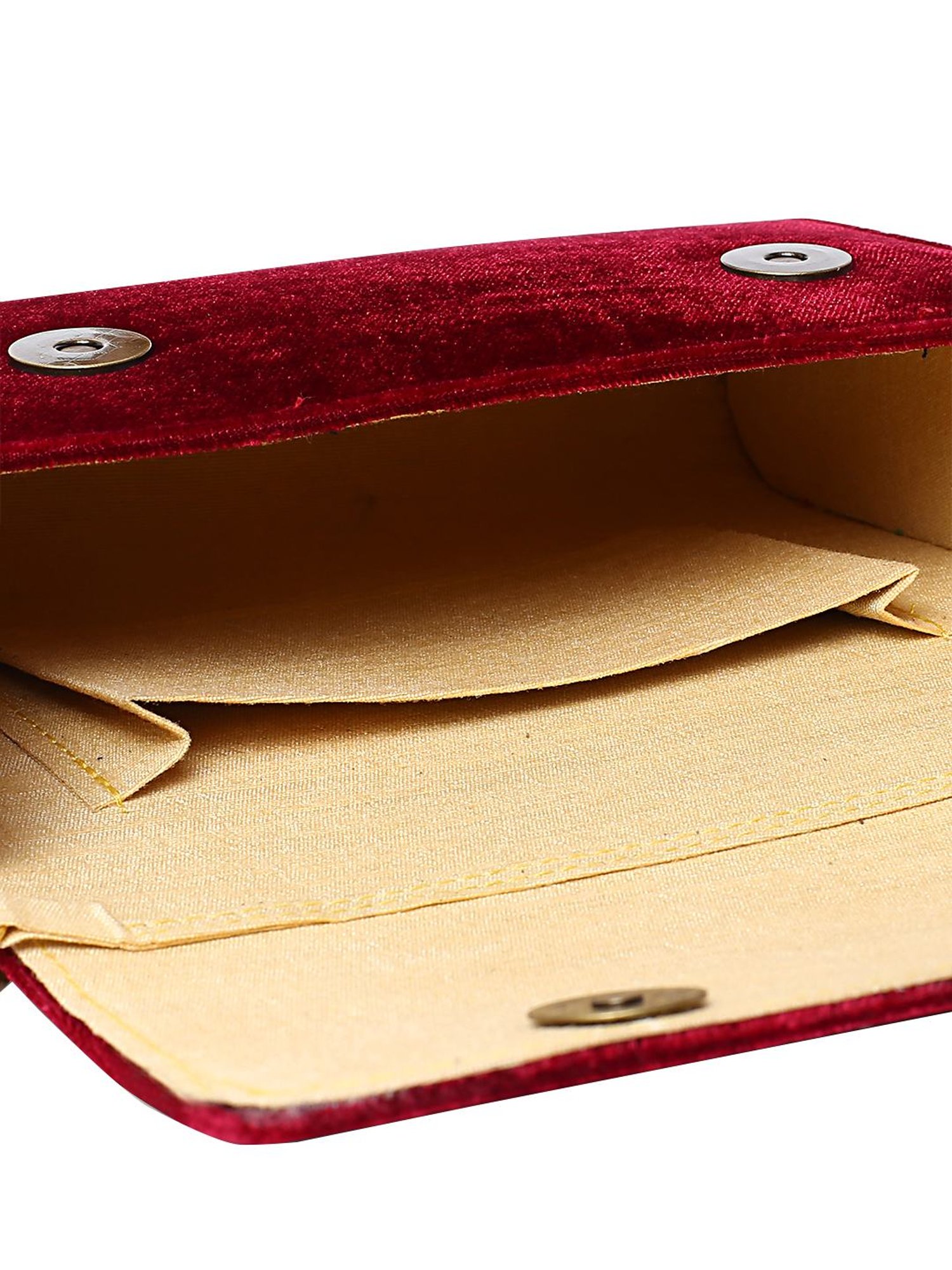 Tarini Nirula Maroon Velvet Clutch