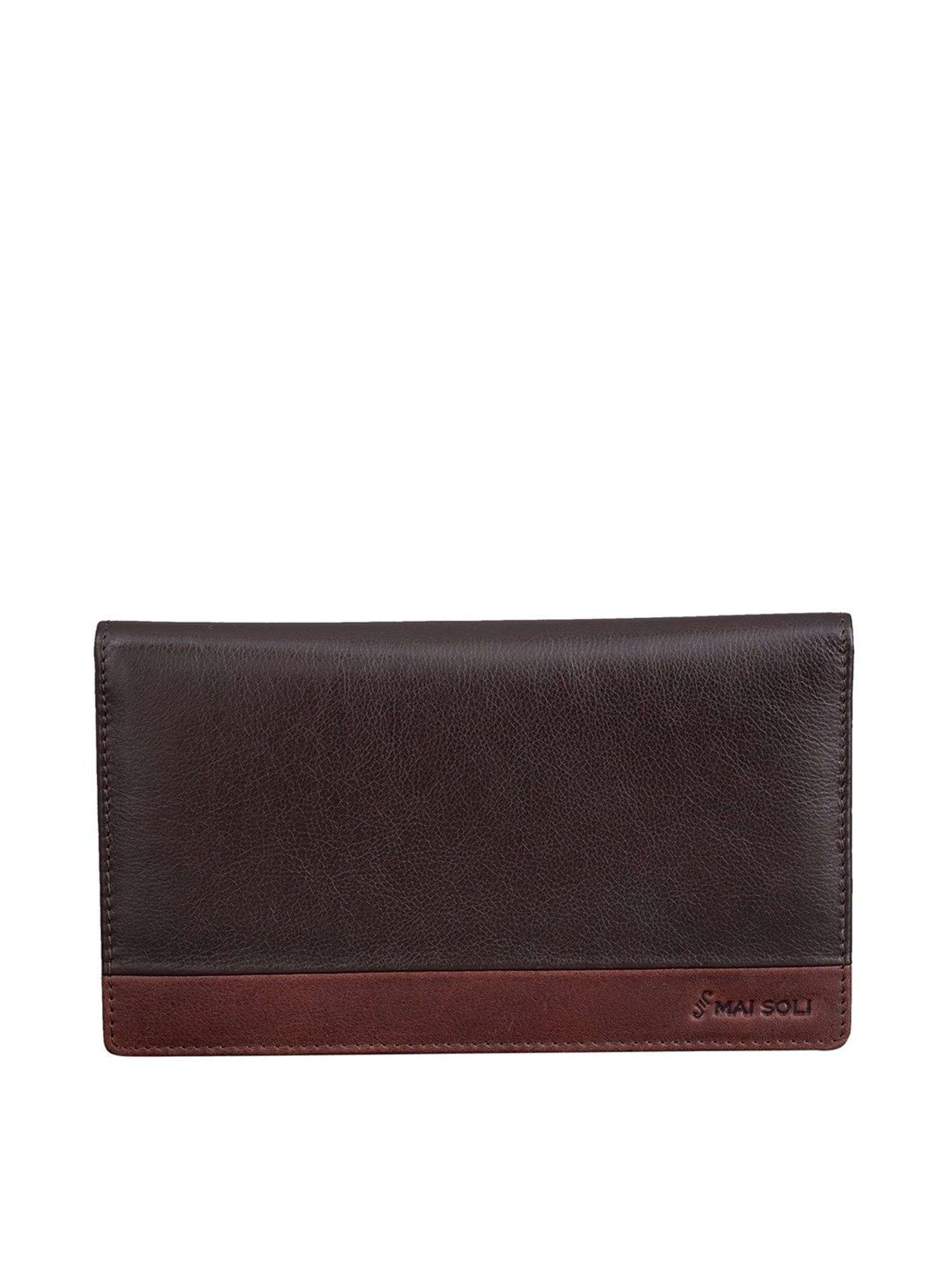 Mai Soli Antique Brown Solid Passport Holder